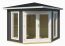 Abri de jardin G175 Gris carbone avec plancher - 40 mm Maison en madriers, surface au sol : 5,74 m², Toit en toile