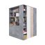 Armoire d’angle dressing Lede 01 | Gris, chêne, blanc | 190 x 135 x 135 cm | Design moderne
