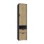 Armoire de la chambre des jeunes Sprimont 03, couleur : gris / chêne - Dimensions : 195 x 45 x 40 cm (H x L x P)