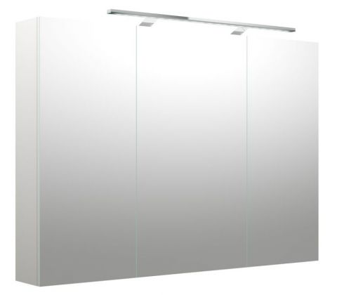 Salle de bain - Armoire de toilette Purina 11, couleur : blanc mat - 70 x 100 x 14 cm (H x L x P)