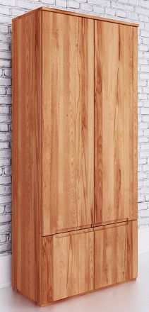 Armoire à portes battantes / Penderie Kapiti 13 Wooden Nature Premium en hêtre massif huilé - Dimensions : 206 x 90 x 45 cm (h x l x p)