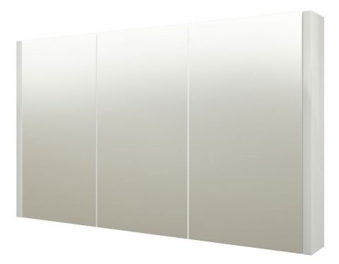 Salle de bain - Armoire de toilette Bidar 28, couleur : blanc brillant - 65 x 110 x 12 cm (H x L x P)