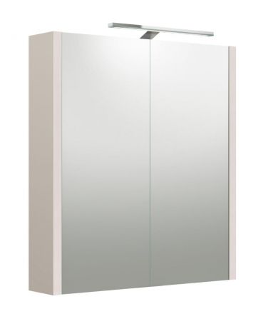 Salle de bains - Armoire de toilette Malegaon 06, Couleur : Gris cachemire - Dimensions : 65 x 58 x 12 cm (H x L x P)