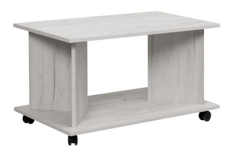 Table basse Zafra 04, couleur : chêne blanc - 90 x 50 x 50 cm (L x P x H)