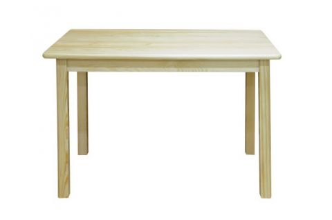 Table en bois de pin massif naturel Junco 228D (carrée) - Dimensions 70 x 130 cm