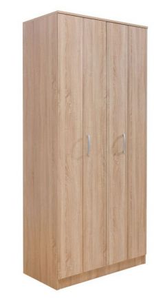 Armoire à portes battantes / armoire Muros 03, couleur : brun chêne - 222 x 100 x 52 cm (H x L x P)