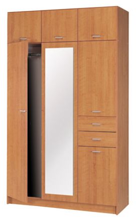 Armoire à portes battantes / penderie Sepatan 09, couleur : aulne - Dimensions : 220 x 130 x 55 cm (H x L x P)