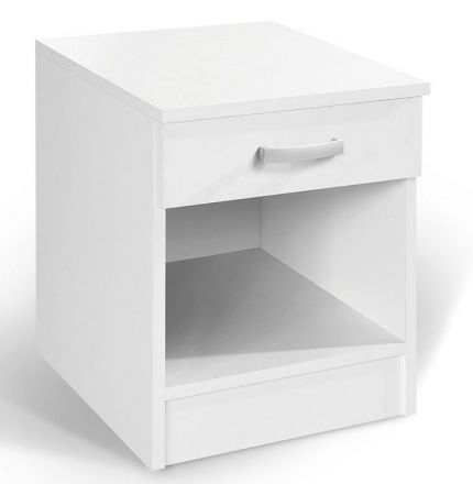 Table de chevet Lepe 01, couleur : blanc - 52 x 40 x 43 cm (H x L x P)