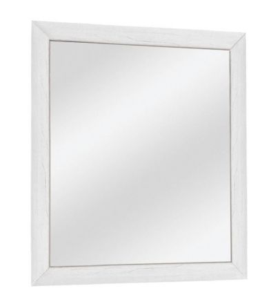 Miroir Camprodon 17, couleur : blanc chêne - 70 x 65 x 2 cm (H x L x P)