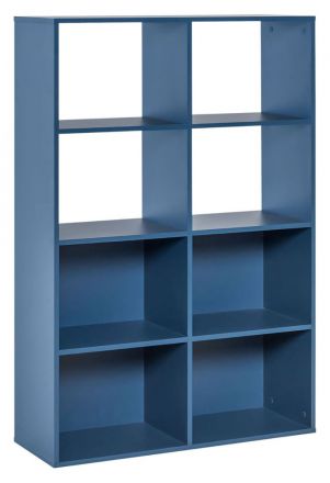 Chambre d'adolescents - Étagère Skalle 03, couleur : bleu - Dimensions : 142 x 94 x 35 cm (H x L x P)
