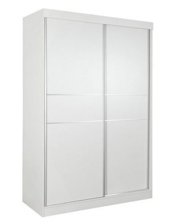 Armoire à portes coulissantes / armoire Bermeo 04, couleur : blanc - 220 x 150 x 65 cm (H x L x P)