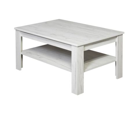 Table basse Zafra 05, couleur : chêne blanc - 92 x 60 x 47 cm (L x P x H)