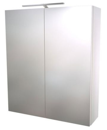 Salle de bain - Armoire de toilette Nadiad 06, couleur : blanc brillant - 70 x 60 x 14 cm (H x L x P)
