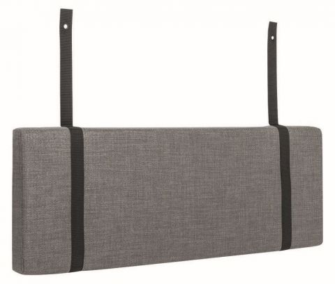 Tête de lit rembourrée pour lit de jeune Syrina, couleur : gris - Dimensions : 30 x 84 x 5 cm (h x l x p)