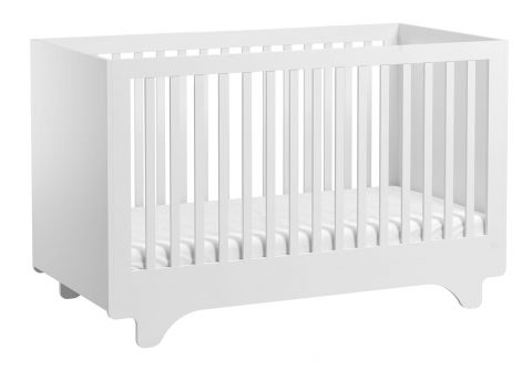 Lit enfant / lit à barreaux Lillebror 01, couleur : blanc - Surface de couchage : 70 x 140 cm (L x l)