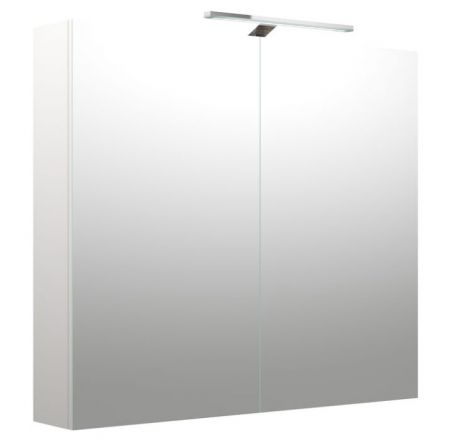 Salle de bain - Armoire de toilette Purina 09, couleur : blanc mat - 70 x 80 x 14 cm (H x L x P)