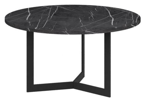 Table basse Granollers 02, couleur : marbre noir - Dimensions : 80 x 80 x 42 cm (l x p x h)