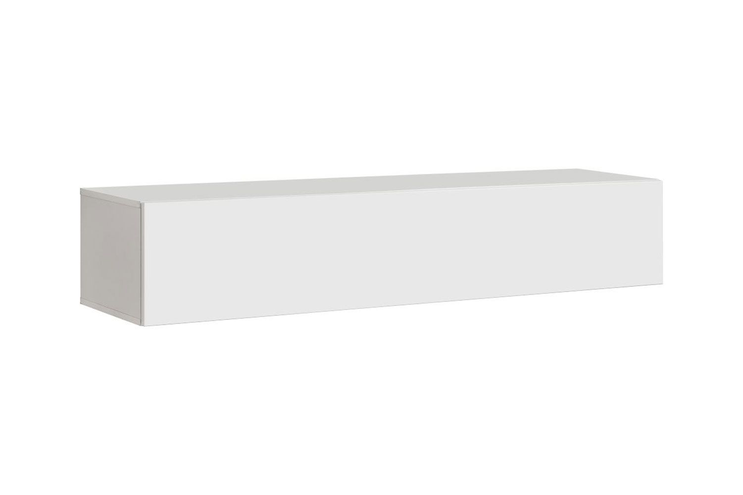Armoire suspendue Raudberg 33, Couleur : Blanc - Dimensions : 30 x 160 x 29 cm (h x l x p), avec deux compartiments