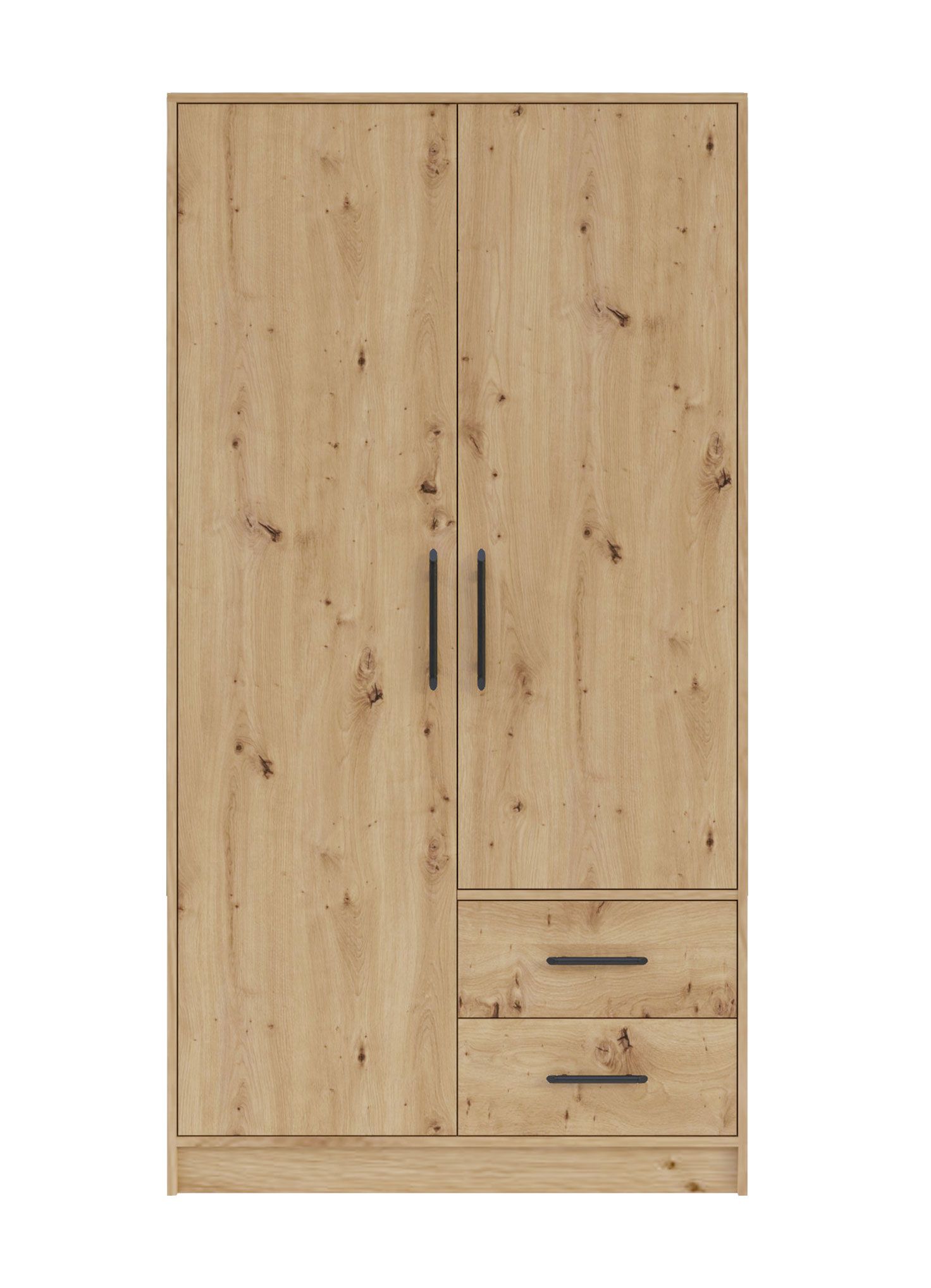 Armoire moderne Hannut 22, Couleur : Chêne Artisan - dimensions : 190 x 100 x 56 cm (h x l x p)
