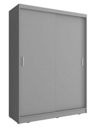 Armoire moderne Bickleigh 03, Couleur : Gris - Dimensions : 200 x 130 x 62 cm (h x l x p), avec cinq casiers
