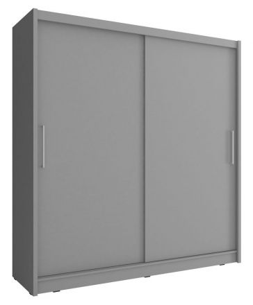Armoire à portes coulissantes sobre Bickleigh 20, Couleur : Gris - Dimensions : 200 x 180 x 62 cm (h x l x p), avec cinq casiers