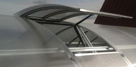Ouvreur automatique de fenêtres de toit 02 pour les serres - Couleur : aluminium