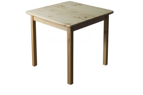 Table en pin massif naturel 002 (rectangulaire) - Dimensions 60 x 60 cm (L x P)