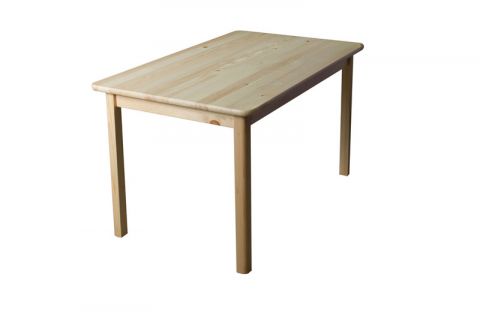 Table en bois de pin massif naturel 001 (rectangulaire) - Dimensions 120 x 80 cm (L x P)