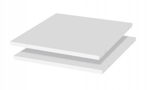 Etagère pour armoire, lot de 2 ; couleur : blanc - Dimensions : 43 x 50 cm (L x P)