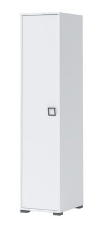 Armoire à portes battantes / armoire 10, couleur : blanc - Dimensions : 198 x 44 x 56 cm (H x L x P)