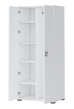 Armoire à portes battantes / armoire 12, couleur : blanc - Dimensions : 198 x 84 x 56 cm (H x L x P)