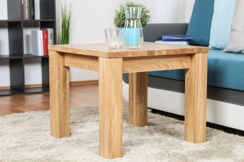 Table basse en bois de chêne massif nature oriel 119 - Dimensions 50 x 60 x 60 cm (H x L x P)