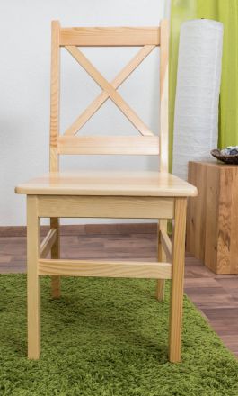 Chaise en bois de pin massif, naturel Junco 246- Dimensions 95 x 44 x 49 cm