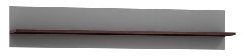 Tablette suspendue / étagère murale Tabubil 06, couleur : wengé / gris - Dimensions : 25 x 138 x 21 cm (H x L x P)