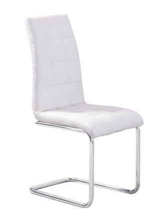 Chaise Maridi 102, couleur : blanc - Dimensions : 98 x 43 x 56 cm (H x L x P)