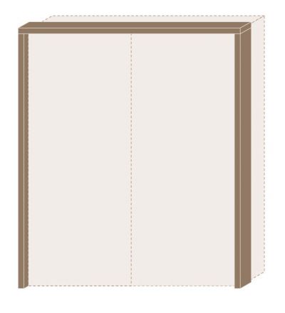 Cadre pour armoire à portes coulissantes / Armoire Gataivai 03 et 04, couleur : Noyer