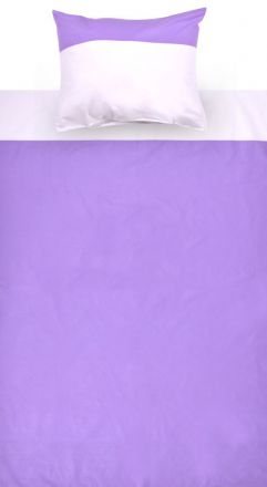 Enfants - Parure de lit 2 pièces - Couleur:Violet / Blanc
