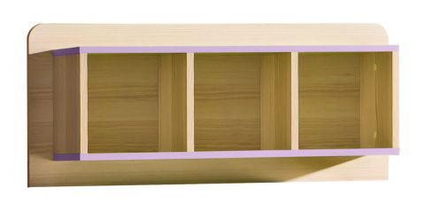 Chambre des jeunes - Étagère suspendue Dennis 09, couleur : violet cendré - Dimensions : 40 x 96 x 22 cm (h x l x p)