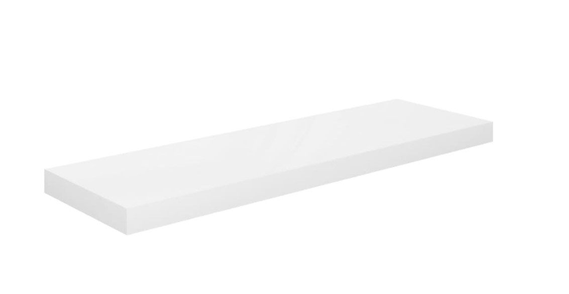 Tablette en bois pour la série Karpaten, lot de 2, Largeur : 100 cm, Couleur : Blanc
