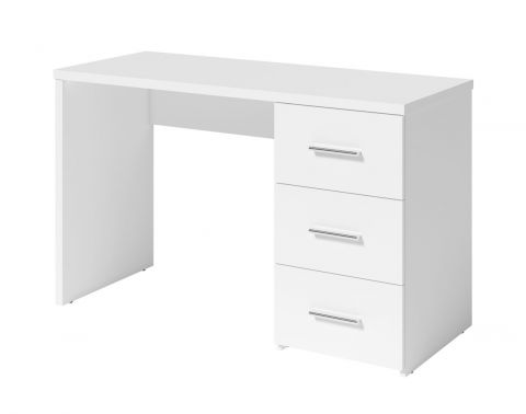 Bureau Moschato, couleur : blanc - Dimensions : 75 x 120 x 53 cm (H x L x P)
