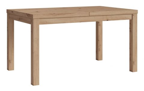 Table de salle à manger extensible "Temerin" 33, Couleur : Chêne rustique - Dimensions : 140 - 220 x 90 cm (L x P)