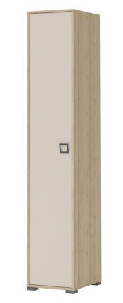 Armoire à portes battantes / armoire 16, couleur : hêtre / crème - 236 x 44 x 56 cm (h x l x p)