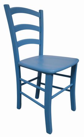 Chaise Maridi 122, couleur : bleu, hêtre massif - Dimensions : 86 x 43 x 43 cm (h x l x p)