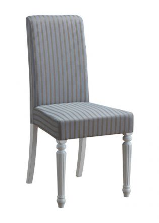 Maridi 117 Chair, Couleur : Gris / Blanc, Bois massif partiel - Dimensions : 97 x 45 x 56 cm (H x L x P)