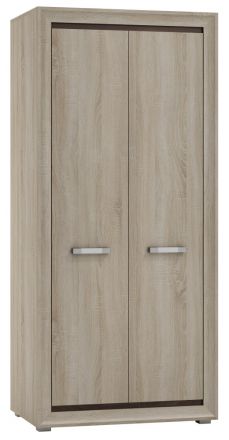 Armoire à portes battantes / armoire Kundiawa 36, couleur : chêne sonoma clair / chêne sonoma foncé - Dimensions : 200 x 90 x 58 cm (H x L x P)