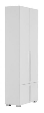 Armoire à portes battantes Burgos 01, Couleur : Blanc - 215 x 80 x 38 cm (h x l x p)