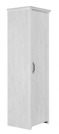 Armoire Barrameda 01, Couleur : Blanc - Dimensions : 220 x 67 x 58 cm (h x l x p)