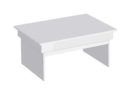 Table basse Femi 08, couleur : blanc - 89 x 66 x 47 cm (L x P x H)