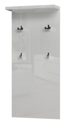 Garde-robe Garim 55, Couleur : Blanc brillant - Dimensions : 100 x 46 x 17 cm (h x l x p)
