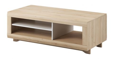 Table basse Bizerte 10, couleur : hêtre / blanc - 120 x 60 x 45 cm (L x P x H)